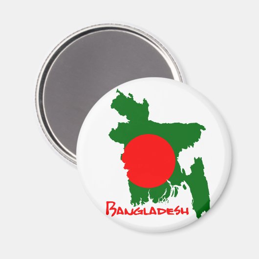 Bangladesch Map Magnet (Vorderseite/Rückseite)