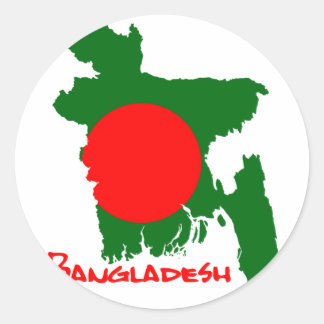 Bangladesch Map Runder Aufkleber