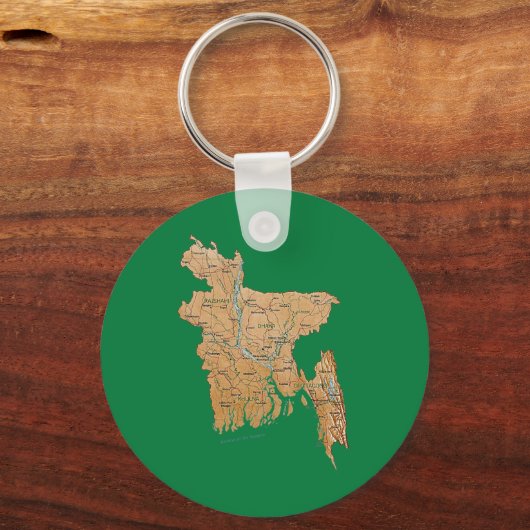 Bangladesch Map Schlüsselanhänger (Vorderseite)