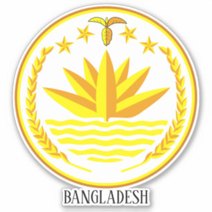 Bangladesch Nationales Emblem Patriotismus Aufkleber