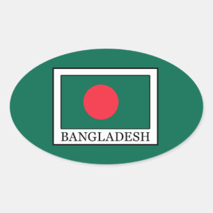 Bangladesch Ovaler Aufkleber