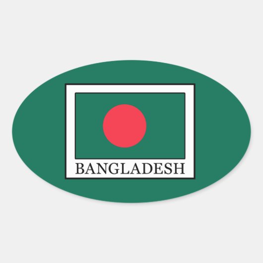 Bangladesch Ovaler Aufkleber (Vorderseite)