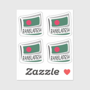 Bangladesch Pride X Flagge Aufkleber