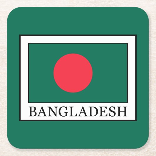 Bangladesch Rechteckiger Pappuntersetzer (Vorderseite)