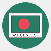 Bangladesch Runder Aufkleber (Vorderseite)