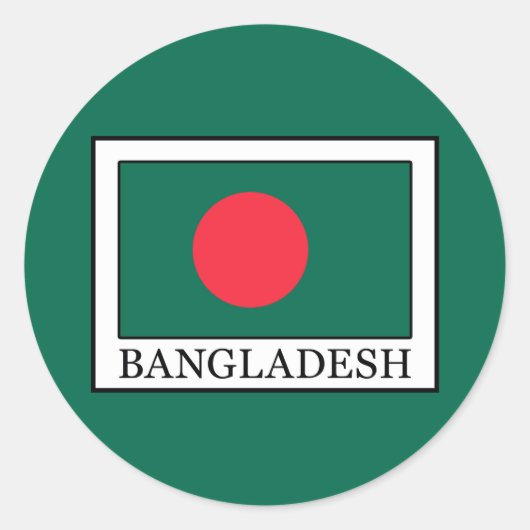 Bangladesch Runder Aufkleber (Vorderseite)