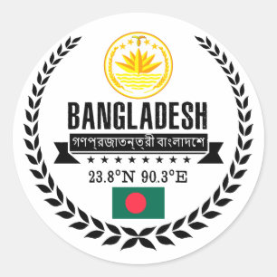 Bangladesch Runder Aufkleber