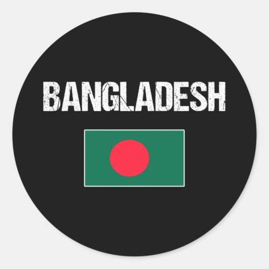 Bangladesch  runder aufkleber (Vorderseite)