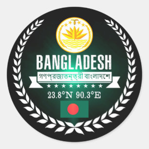 Bangladesch Runder Aufkleber