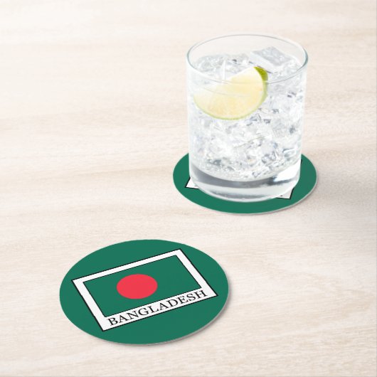 Bangladesch Runder Pappuntersetzer (Vor Ort)