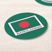 Bangladesch Runder Pappuntersetzer (Angewinkelt)