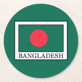 Bangladesch Runder Pappuntersetzer (Vorderseite)