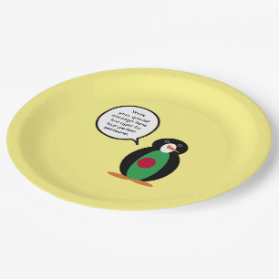 Bangladesch Sprechende Ms Penguin Personalisiert Pappteller
