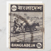 Bangladesch verschickt Briefmarke mit einem Mann u (Vorne/Hinten)