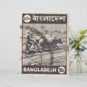 Bangladesch verschickt Briefmarke mit einem Mann u (Stehend Vorderseite)
