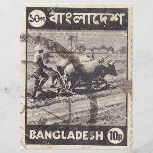 Bangladesch verschickt Briefmarke mit einem Mann u