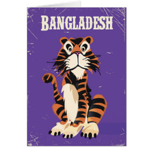 Bangladesch Vintage-Reiseposter Cartoon
