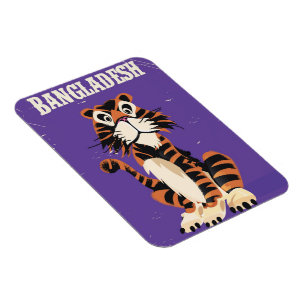 Bangladesch Vintage-Reiseposter Cartoon Magnet
