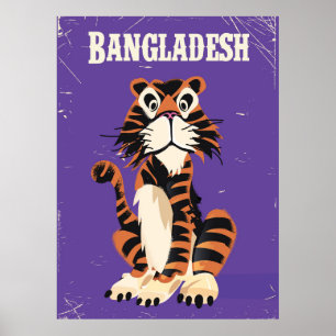 Bangladesch Vintage-Reiseposter Cartoon Poster