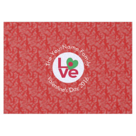 Bangladeschische Flagge Herzenrot-LIEBE Tischdecke