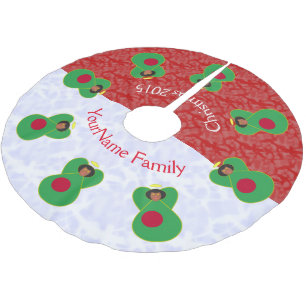 Bangladeschischer Engel mit schwarzen Haaren, gekl Polyester Weihnachtsbaumdecke