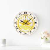Bangladesemblem Große Wanduhr (Zuhause)