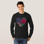 Bangladesh American Grown Heart USA Patriot Herita T-Shirt (Vorne ganz)