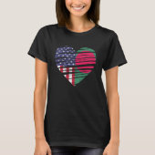 Bangladesh American Grown Heart USA Patriot Herita T-Shirt (Vorderseite)