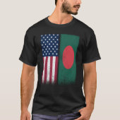 Bangladesh Bangladesch American Flags Proud USA T-Shirt (Vorderseite)