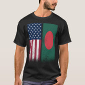Bangladesh Bangladesch American Flags Proud USA T-Shirt (Vorderseite)