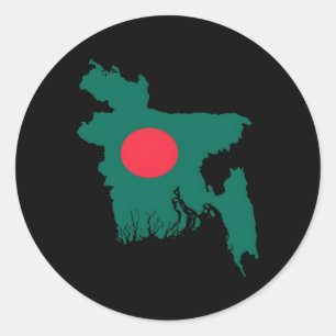Bangladesh Bangladesh - Karte Runder Aufkleber