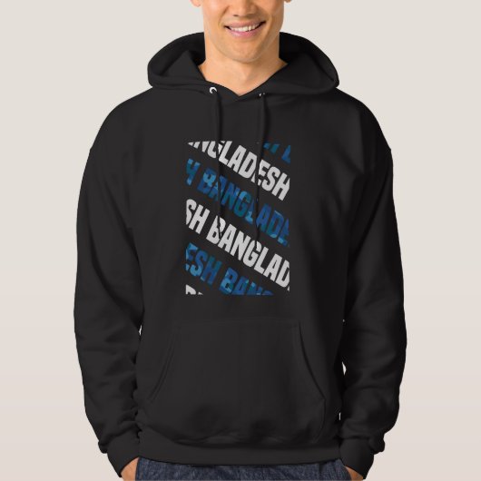 Bangladesh Camouflage Pattern Blue Camouflage Hoodie (Vorderseite)