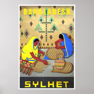Bangladesh Kunst Sylhet Reise Poster Druck
