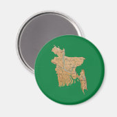 Bangladesh Map Magnet (Vorderseite/Rückseite)