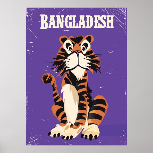 Bangladesh Vintage Reiseplakat Cartoon Poster (Vorne)