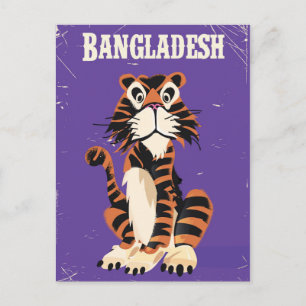 Bangladesh Vintage Reiseplakat Cartoon Postkarte