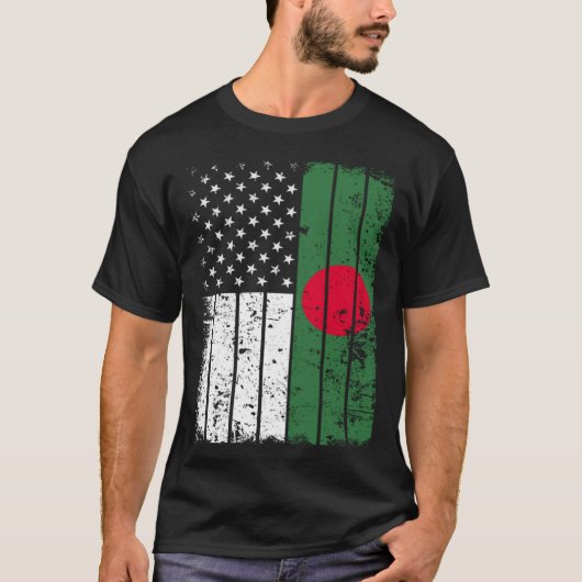 Bangladeshi American Flag T Shirt Bangladesh USA (Vorderseite)