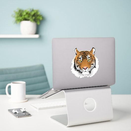Bangle Tiger Aufkleber (Laptop auf Schreibtisch)