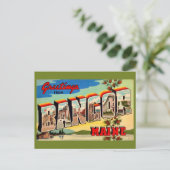 Bangor Maine Greetings Postcard Postkarte (Stehend Vorderseite)