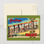 Bangor Maine Greetings Postcard Postkarte (Vorne/Hinten)