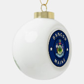 Bangor Maine Keramik Kugel-Ornament (Links)