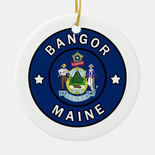Bangor Maine Keramik Ornament (Vorne)