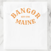 Bangor, Maine Oval Aufkleber (Tasche)