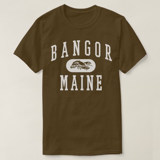 Bangor Maine Retro Varsity White T-Shirt (Design vorne)