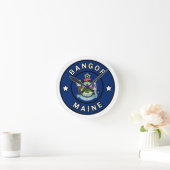 Bangor Maine Runde Wanduhr (Zuhause)