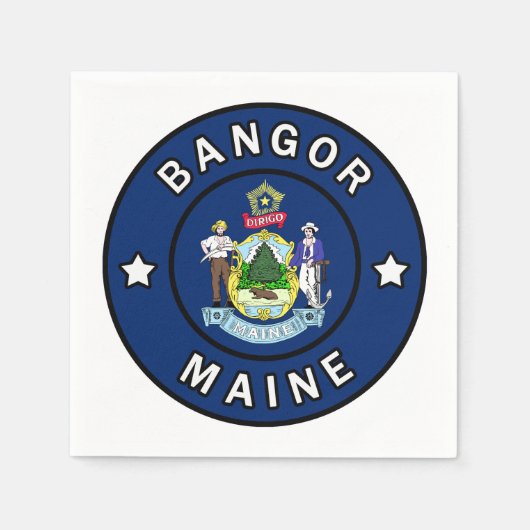Bangor Maine Serviette (Vorderseite)