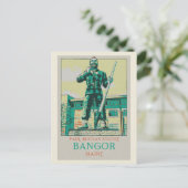 Bangor Maine USA, Paul Bunyan Statue Postkarte (Stehend Vorderseite)