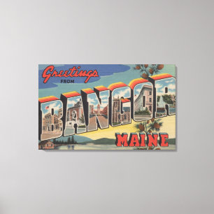 Bangor, MaineLarge Buchstabe ScenesBangor, ICH Leinwanddruck