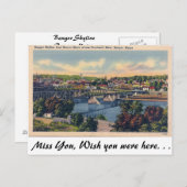 Bangor Skyline, Bangor Maine Postkarte (Vorne/Hinten)