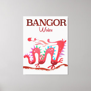 Bangor Wales Drachenposter Leinwanddruck